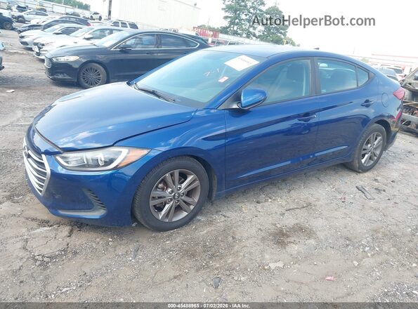 5NPD84LF8JH320088 2018 HYUNDAI ELANTRA Dark Blue წინა მარცხენა ხედი სამი მეოთხედიდან