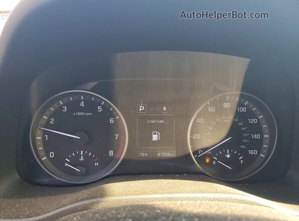 5NPD84LF8JH365287 2018 HYUNDAI ELANTRA Gray Սարքավորումների վահանակի տեսք