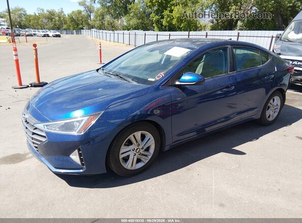5NPD84LF8KH426381 2019 HYUNDAI ELANTRA Blue Front left