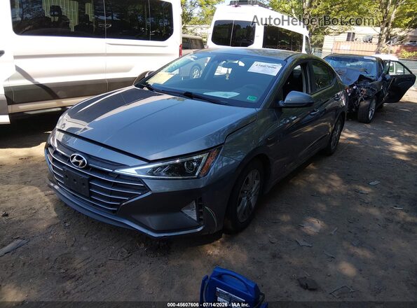 5NPD84LF8KH430849 2019 HYUNDAI ELANTRA Gray წინა მარცხენა ხედი სამი მეოთხედიდან