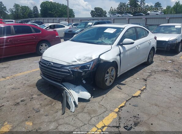 5NPD84LF8KH453712 2019 HYUNDAI ELANTRA White Առջևի ձախ երեք քառորդ տեսարան
