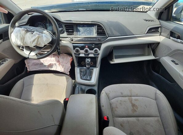 5NPD84LF8KH467206 2019 HYUNDAI ELANTRA Blue Vista del salpicadero
