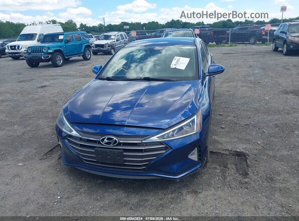 5NPD84LF8KH473135 2019 HYUNDAI ELANTRA Blue Widok zestawu wskaźników