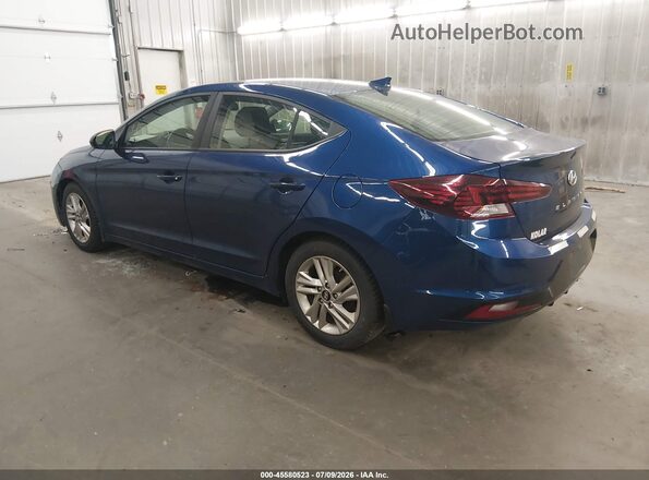 5NPD84LF8KH479291 2019 HYUNDAI ELANTRA Blue Tył lewy