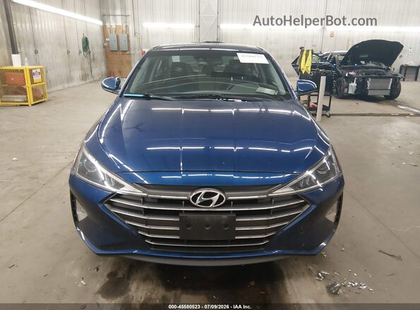 5NPD84LF8KH479291 2019 HYUNDAI ELANTRA Blue Widok wnętrza z tyłu