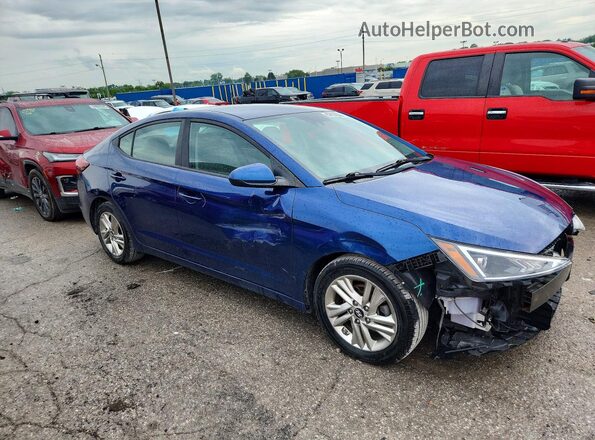 5NPD84LF8KH480960 2019 HYUNDAI ELANTRA Blue Front right