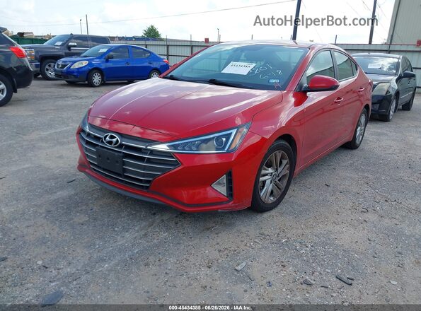 5NPD84LF8LH583801 2020 HYUNDAI ELANTRA Red Առջևի ձախ երեք քառորդ տեսարան