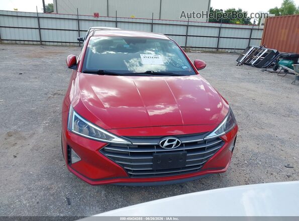 5NPD84LF8LH583801 2020 HYUNDAI ELANTRA Red Սարքավորումների վահանակի տեսք