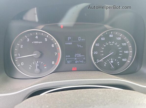 5NPD84LF9HH005181 2017 HYUNDAI ELANTRA Gray Instrument cluster view