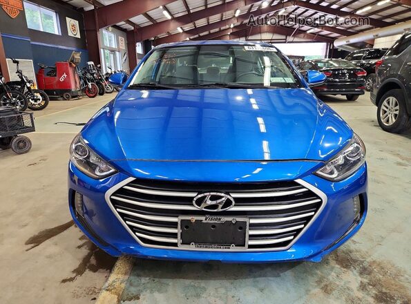 5NPD84LF9HH020263 2017 HYUNDAI ELANTRA Blue Front view
