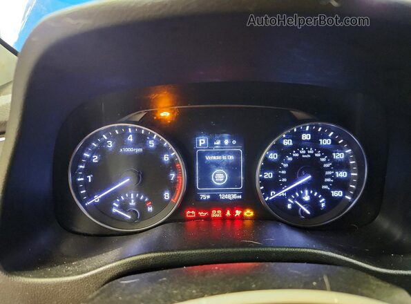 5NPD84LF9HH020263 2017 HYUNDAI ELANTRA Blue Instrument cluster view
