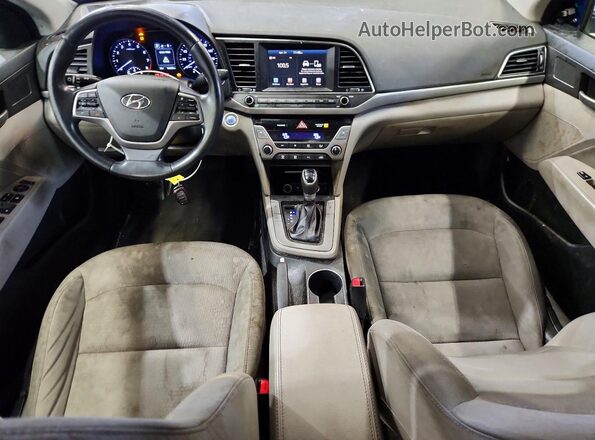 5NPD84LF9HH020263 2017 HYUNDAI ELANTRA Blue Dashboard view