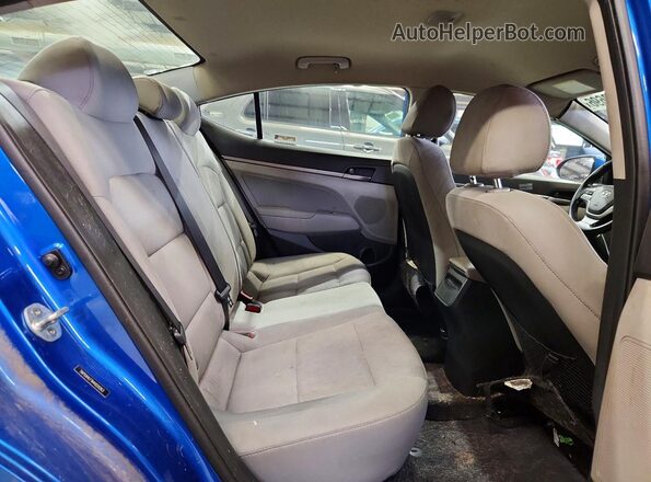 5NPD84LF9HH020263 2017 HYUNDAI ELANTRA Blue Rear seats view