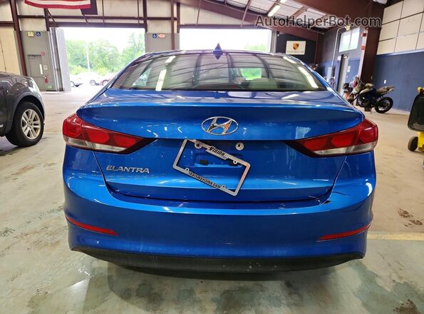 5NPD84LF9HH020263 2017 HYUNDAI ELANTRA Blue Rear view