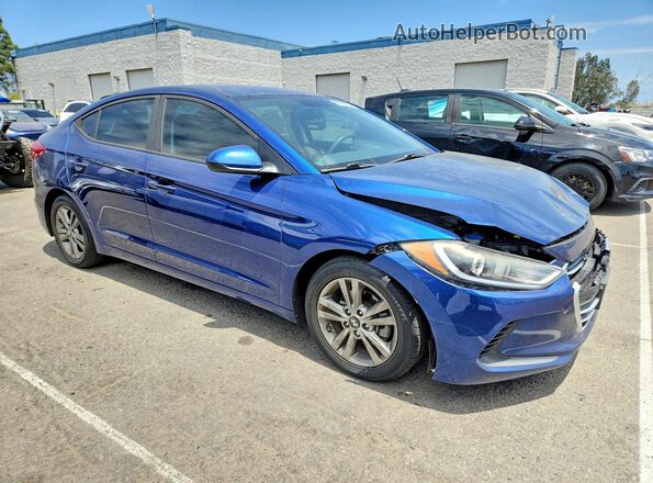 5NPD84LF9HH023924 2017 HYUNDAI ELANTRA Синий Передняя правая четверть