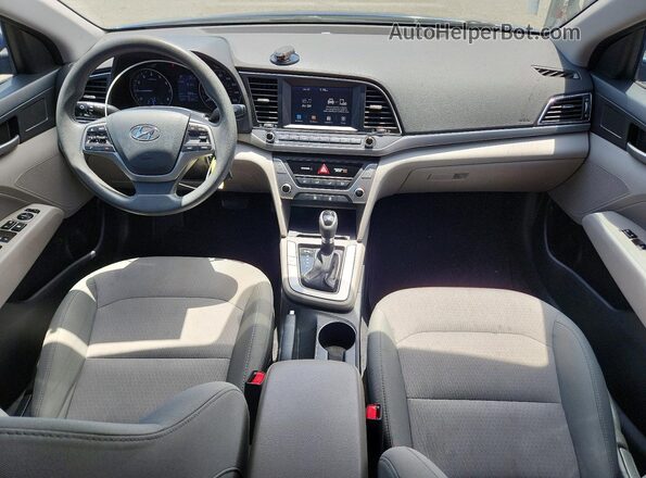 5NPD84LF9HH023924 2017 HYUNDAI ELANTRA Синий Вид панели приборов