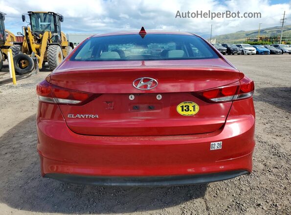 5NPD84LF9HH034731 2017 HYUNDAI ELANTRA Red უკანა ხედი