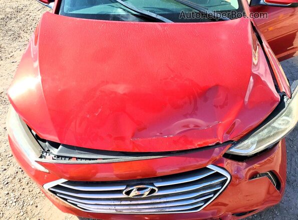 5NPD84LF9HH034731 2017 HYUNDAI ELANTRA Red უკანა სალონის ხედი