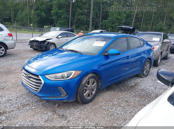 5NPD84LF9HH059208 2017 HYUNDAI ELANTRA Blue Առջևի ձախ երեք քառորդ տեսարան
