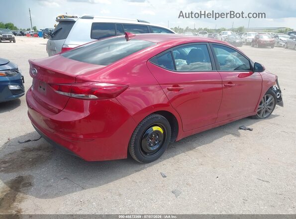 5NPD84LF9HH070046 2017 HYUNDAI ELANTRA Красный Задняя правая четверть