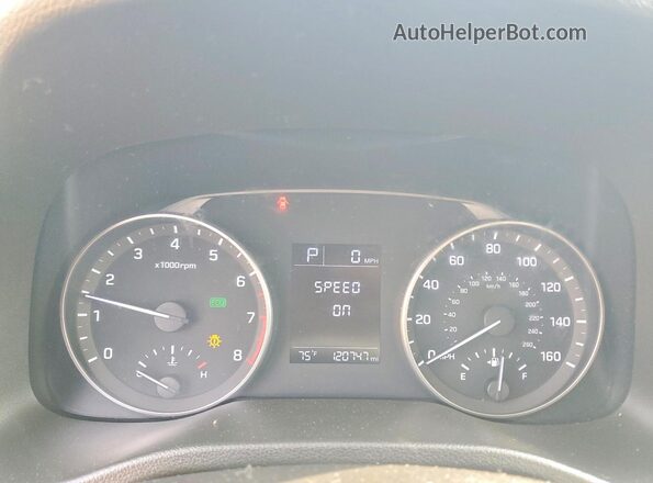 5NPD84LF9HH074016 2017 HYUNDAI ELANTRA Black Вид щитка приладів