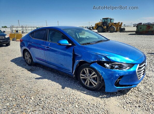 5NPD84LF9JH224616 2018 HYUNDAI ELANTRA Blue Przód prawy