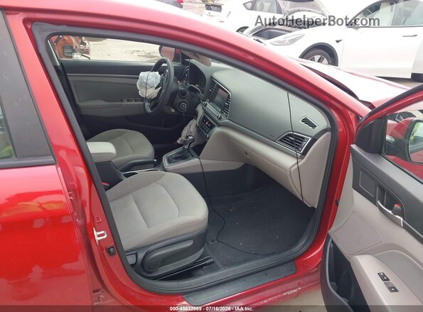 5NPD84LF9JH227709 2018 HYUNDAI ELANTRA Red Widok wnętrza z przodu