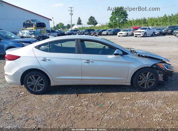 5NPD84LF9JH243442 2018 HYUNDAI ELANTRA Серебряный Вид задней части салона