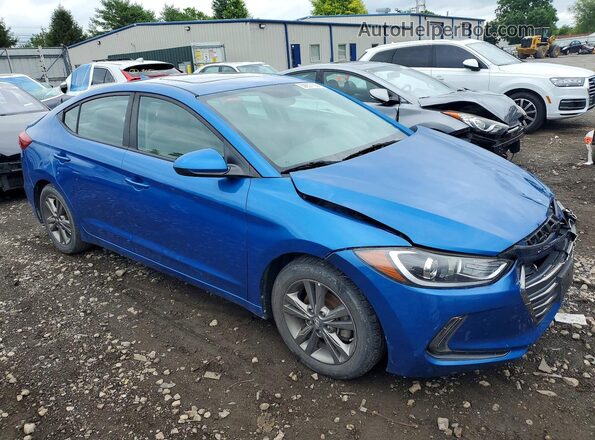 5NPD84LF9JH248415 2018 HYUNDAI ELANTRA Синий Передняя правая четверть