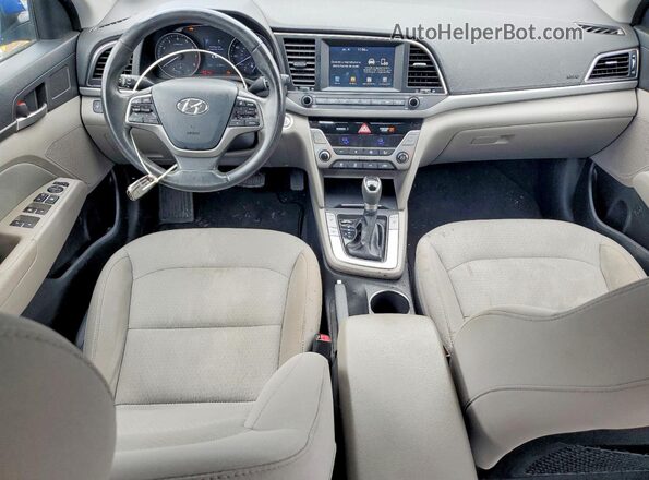 5NPD84LF9JH248415 2018 HYUNDAI ELANTRA Синий Вид панели приборов
