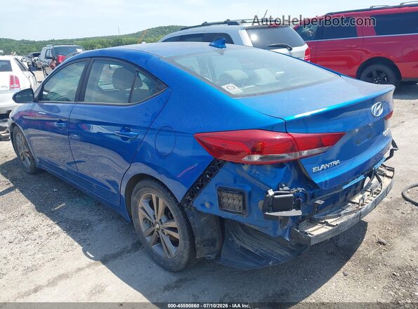 5NPD84LF9JH256725 2018 HYUNDAI ELANTRA Blue Rear left