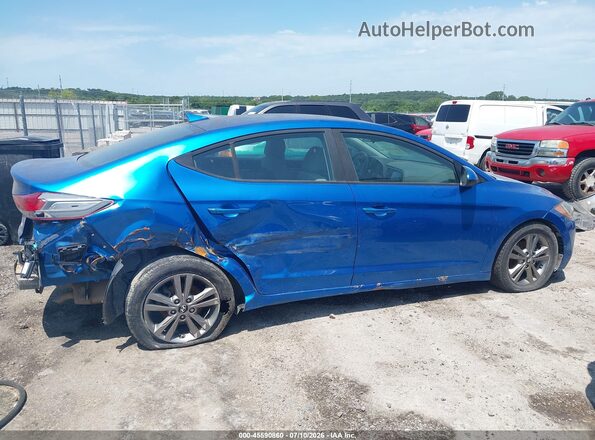 5NPD84LF9JH256725 2018 HYUNDAI ELANTRA Blue Rear interior view