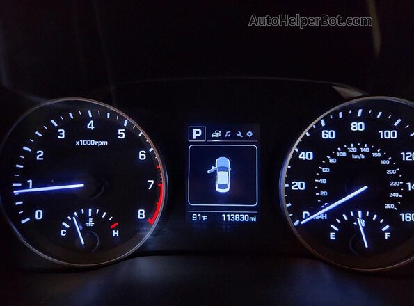 5NPD84LF9JH298750 2018 HYUNDAI ELANTRA White Vista del cuadro de instrumentos