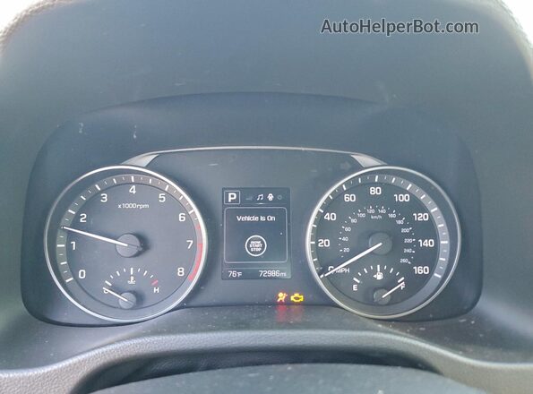 5NPD84LF9JH300111 2018 HYUNDAI ELANTRA Gray Instrument cluster view