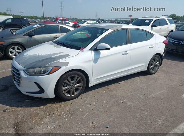 5NPD84LF9JH329379 2018 HYUNDAI ELANTRA White Առջևի ձախ երեք քառորդ տեսարան