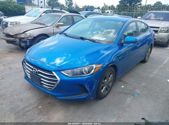 5NPD84LF9JH342133 2018 HYUNDAI ELANTRA Blue Przód lewy