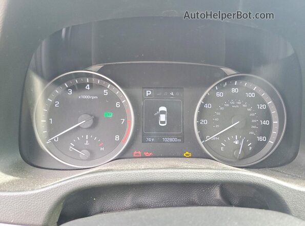 5NPD84LF9JH394295 2018 HYUNDAI ELANTRA Black Widok zestawu wskaźników