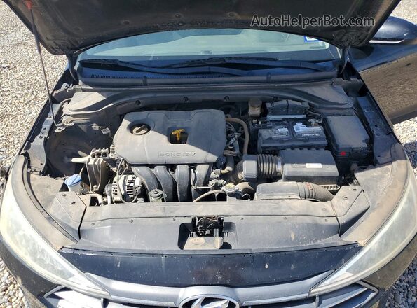 5NPD84LF9KH406527 2019 HYUNDAI ELANTRA Black Widok wnętrza z tyłu