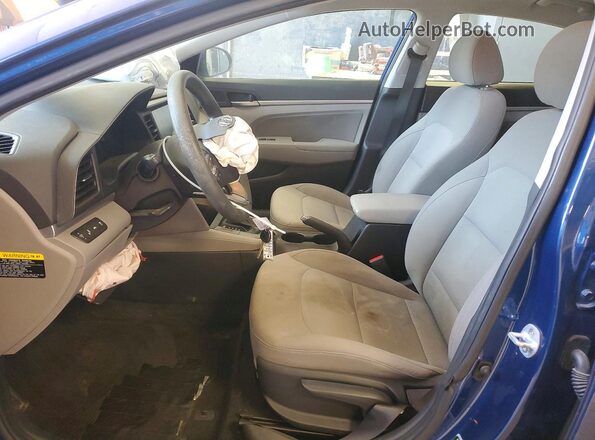 5NPD84LF9KH416233 2019 HYUNDAI ELANTRA Blue წინა სალონის ხედი