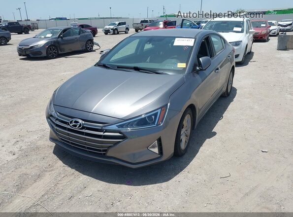 5NPD84LF9KH420105 2019 HYUNDAI ELANTRA Gray Առջևի ձախ երեք քառորդ տեսարան