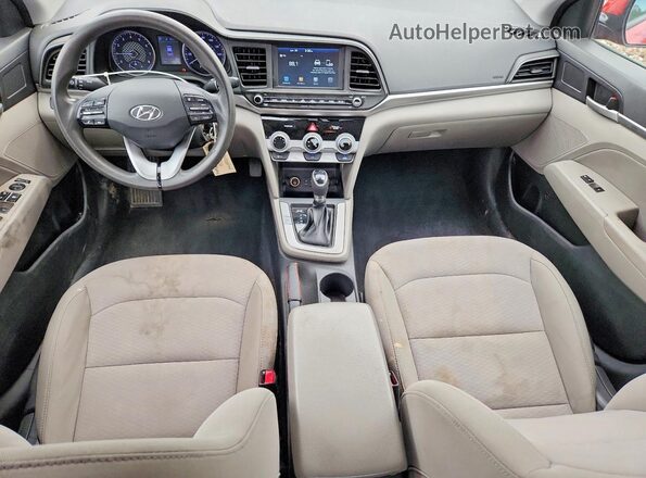 5NPD84LF9KH459616 2019 HYUNDAI ELANTRA Красный Вид панели приборов