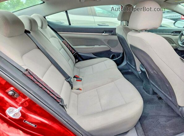 5NPD84LF9KH459616 2019 HYUNDAI ELANTRA Красный Вид задних сидений