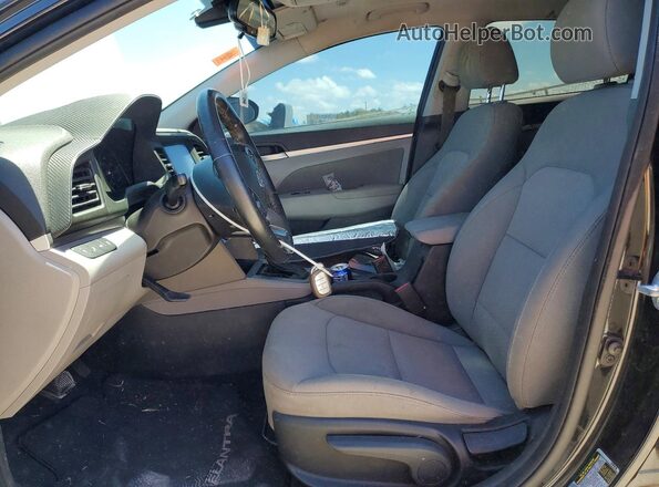 5NPD84LF9KH474360 2019 HYUNDAI ELANTRA Black Front interior view