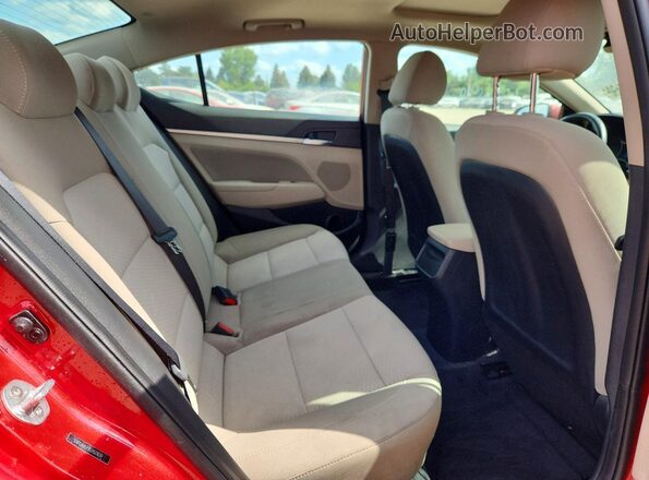 5NPD84LF9LH501039 2020 HYUNDAI ELANTRA Красный Вид задних сидений