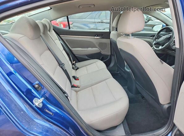 5NPD84LF9LH526748 2020 HYUNDAI ELANTRA Blue უკანა სავარძლების ხედი