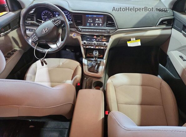 5NPD84LF9LH538625 2020 HYUNDAI ELANTRA Burgundy Vista del salpicadero