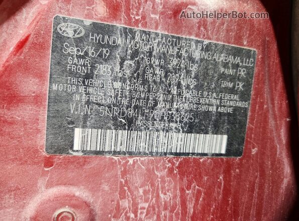 5NPD84LF9LH538625 2020 HYUNDAI ELANTRA Burgundy Vista del compartimento del motor