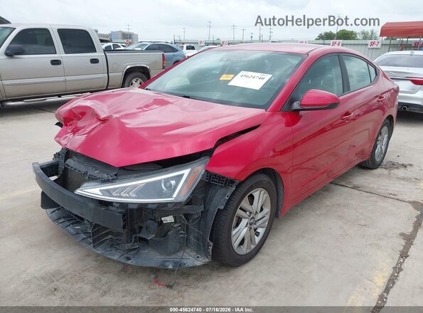 5NPD84LF9LH552329 2020 HYUNDAI ELANTRA Red Առջևի ձախ երեք քառորդ տեսարան