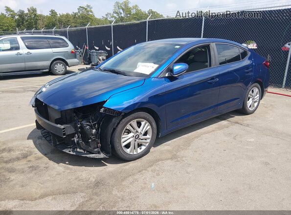5NPD84LF9LH569728 2020 HYUNDAI ELANTRA Blue Առջևի ձախ երեք քառորդ տեսարան