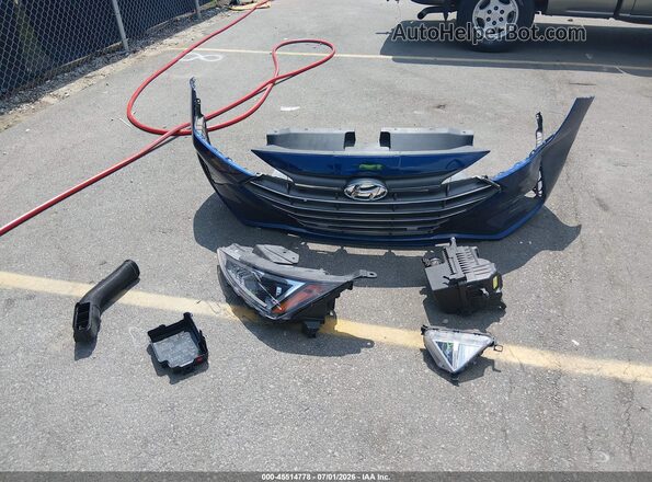 5NPD84LF9LH569728 2020 HYUNDAI ELANTRA Blue Սարքավորումների վահանակի տեսք